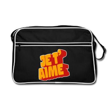 Je t’aime - Sac Retro - noir/blanc - Devant