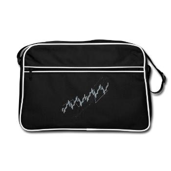 Graphique en chandelier - Sac Retro - noir/blanc - Devant