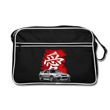 Jdm / Tuning / Turbocharger / Rims / Chiptuning - Retro Bag - black/white - Front