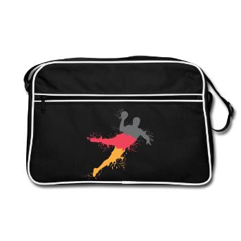 Handballer, Explosion Handball, Équipe d’Allemagne - Sac Retro - noir/blanc - Devant