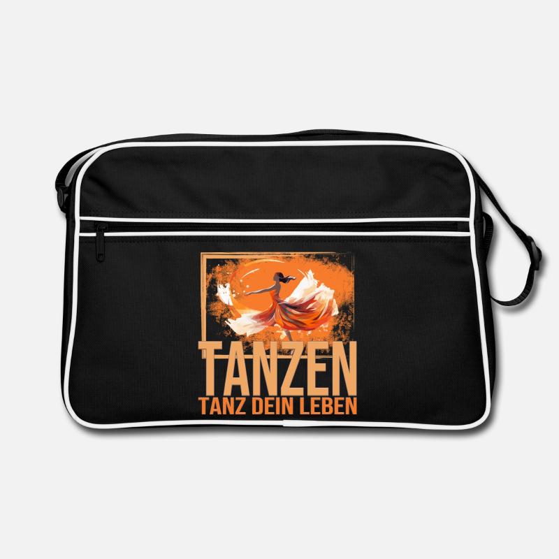Tanz dein Leben - Retro Tasche - Schwarz/Weiß