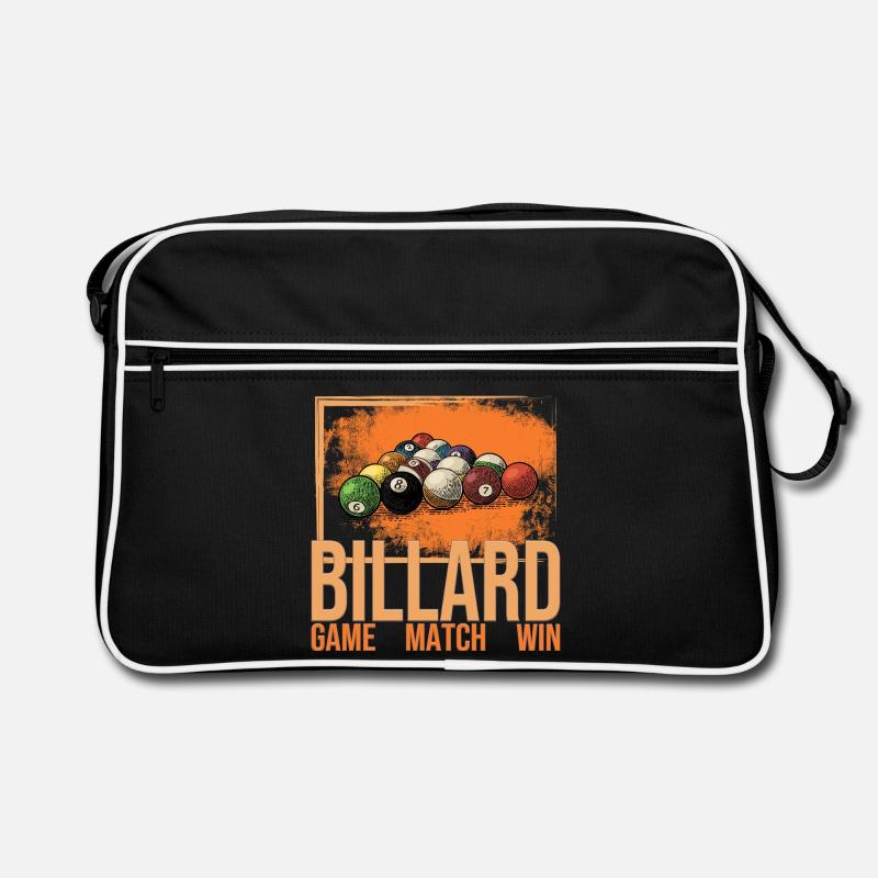 Game - Match - Win - Billard Retro Tasche