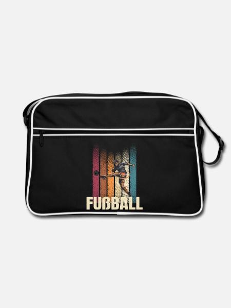 Fußball - Retro Tasche - Schwarz/Weiß