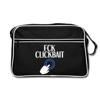 FCK Clickbait - Retro Bag - black/white - Front