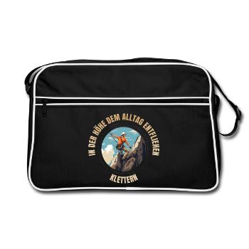 In der Höhe dem Alltag entfliehen - Retro Tasche - Schwarz/Weiß - Vorne