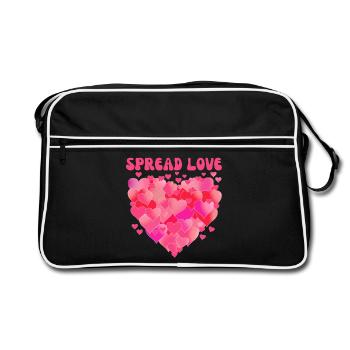 Spread love - Retro Bag - black/white - Front