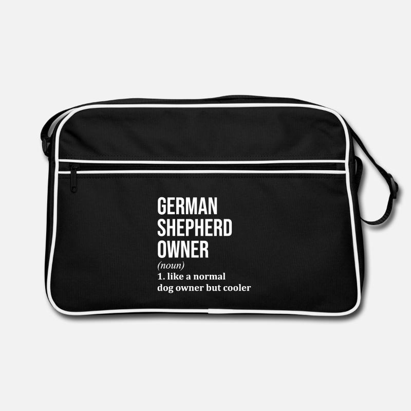 German Shepherd - Retro Bag - black/white