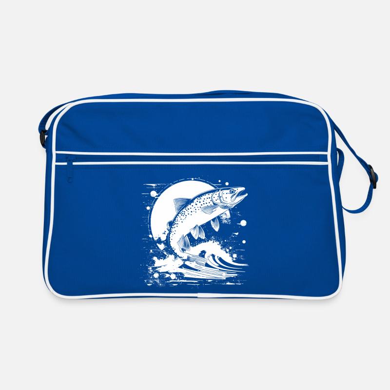 Fischerei Grafik Retro Tasche