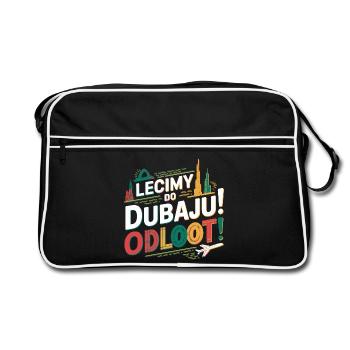 Allons-y! Où? Nous nous envolons pour Dubaï ! Odlooot ! - Sac Retro - noir/blanc - Devant