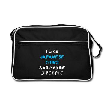 Japanese Chin - Retro Bag - black/white - Front