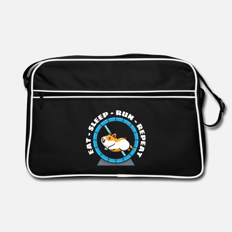 Hamster manger dormir courir répéter Sac Retro
