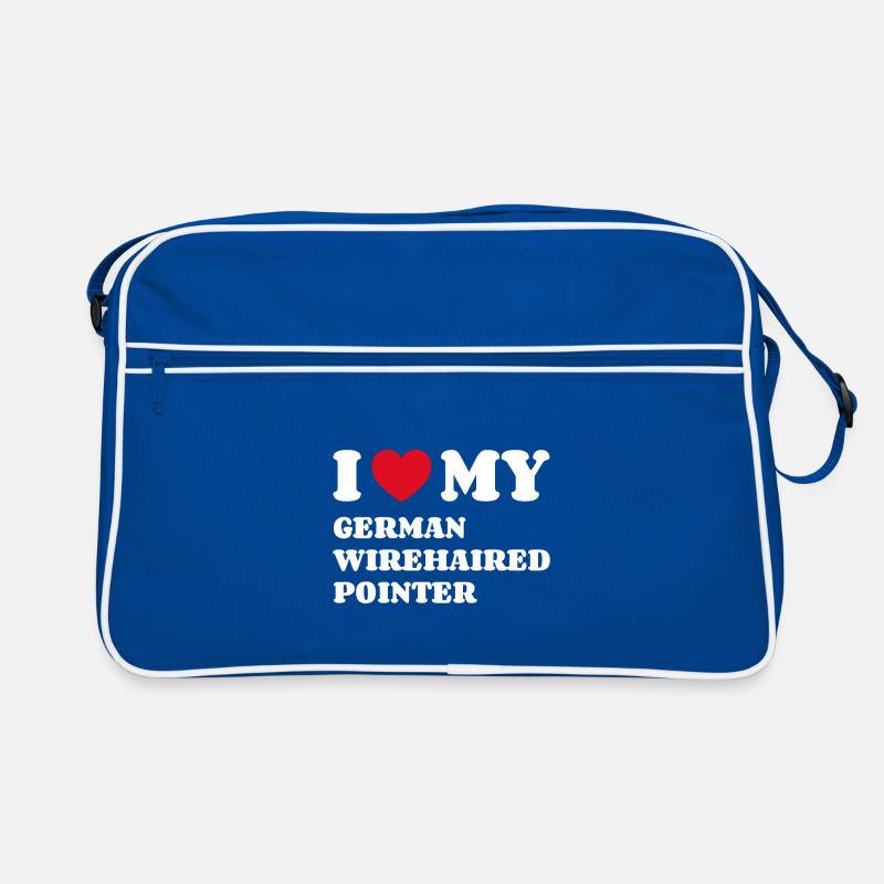 I Love My German Wirehaired Pointer Hundebesitzer Retro Tasche