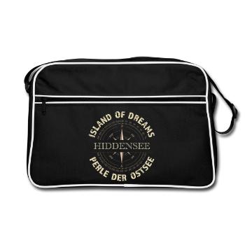 Island of Dreams - Hiddensee - Retro Tasche - Schwarz/Weiß - Vorne
