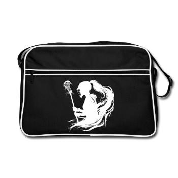 Joueur de crosse - Sac Retro - noir/blanc - Devant