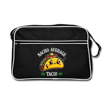 Nacho Average Taco – Fun Taco Design - Sac Retro - noir/blanc - Devant