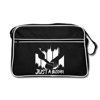 Juste un boucher - Sac Retro - noir/blanc - Devant