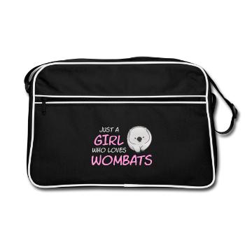 Juste une fille qui aime les wombats - Sac Retro - noir/blanc - Devant