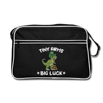 Leprechaun T-Rex Dino Chance Petits bras Grande chance - Sac Retro - noir/blanc - Devant