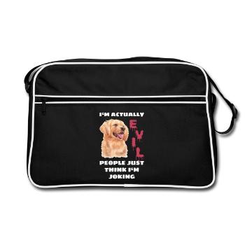 Nasty Golden Retriever - Retro Bag - black/white - Front