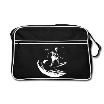 Surfing Drawing - Retro Bag - black/white - Front
