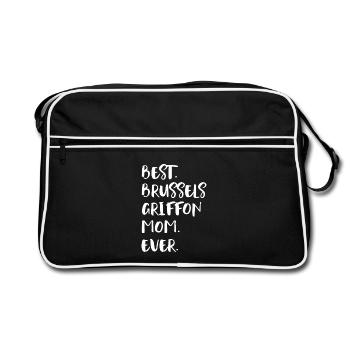 Griffon de Bruxelles Griffon nain belge - Sac Retro - noir/blanc - Devant