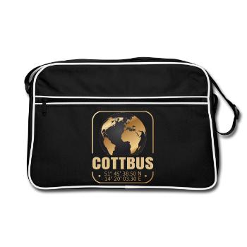Cottbus - Retro Tasche - Schwarz/Weiß - Vorne