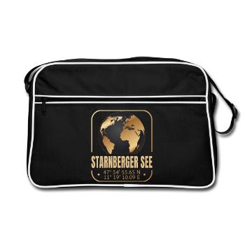 Starnberger See - Retro Tasche - Schwarz/Weiß - Vorne