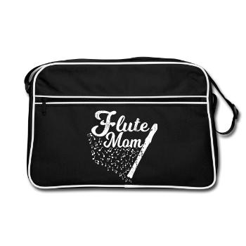 Maman joueuse de flûte - Sac Retro - noir/blanc - Devant
