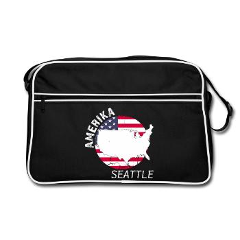 Seattle - Sac Retro - noir/blanc - Devant