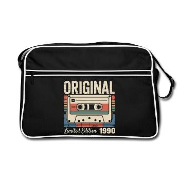 36th Anniversary - Vintage 1990 Gift - Retro Bag - black/white - Front