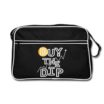 Buy the dip! - Retro Bag - black/white - Front