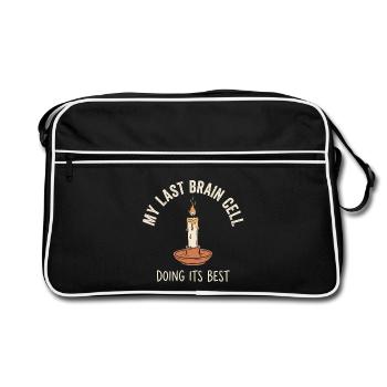 Last Brain Cell - Retro Tasche - Schwarz/Weiß - Vorne