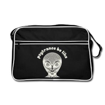 Psytrance be like - Humour Psy Trance musique rave - Sac Retro - noir/blanc - Devant