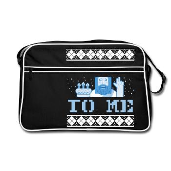 Joyeux anniversaire Jésus - Ugly Christmas Sweater - Sac Retro - noir/blanc - Devant
