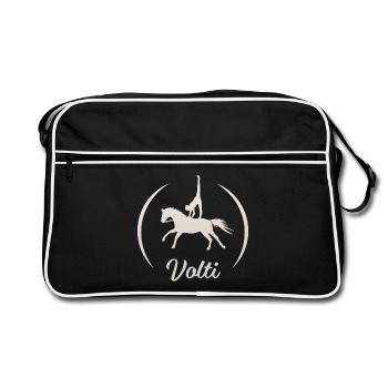 Saut équestre Volti par TinaShirts - Sac Retro - noir/blanc - Devant