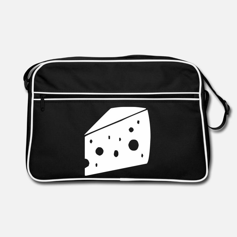 gros morceau de fromage avec des trous Sac Retro