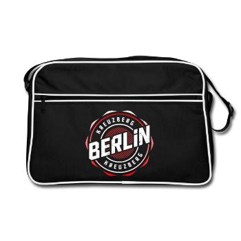 Berlin Kreuzberg - Retro Tasche - Schwarz/Weiß - Vorne