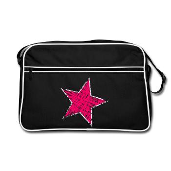 STAR. STARS. STAR. STARS. FEAST. ANNIVERSARY - Retro Bag - black/white - Front