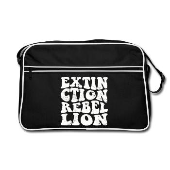 Extinction Rebellion Retro white - Retro Bag - black/white - Front