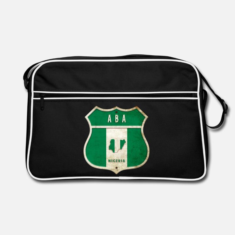 Design du blason du drapeau d'Aba Nigeria Sac Retro