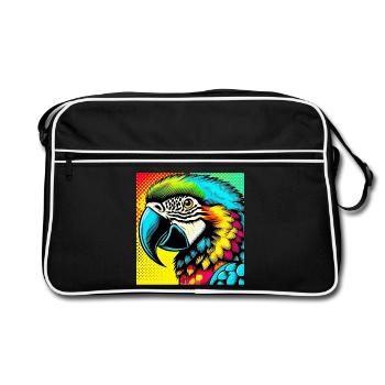 Parrot Pop Art - Retro Bag - black/white - Front