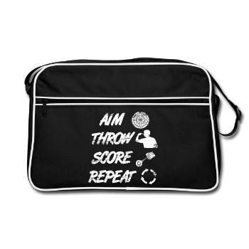 aiming, throwing, pointing, repeating - Retro Bag - black/white - Front
