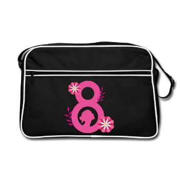 8 March Women's Day 1 - Retro Bag - black/white - Front