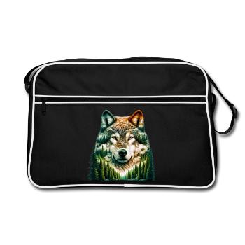 Loup - Sac Retro - noir/blanc - Devant