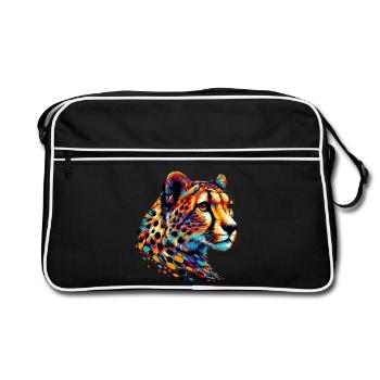 Cheetah - Retro Bag - black/white - Front