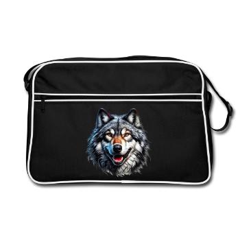 Loup - Sac Retro - noir/blanc - Devant