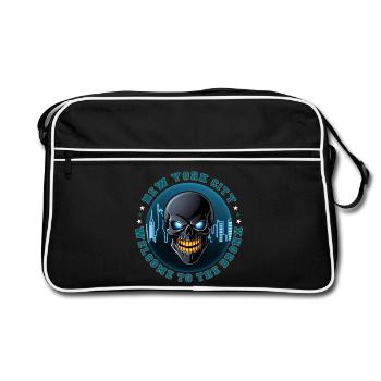 New York Gangster - Retro Bag - black/white - Front