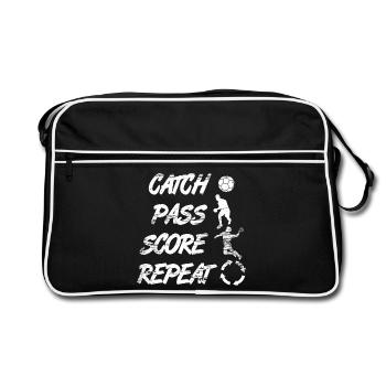 Motivation des joueurs de handball - Sac Retro - noir/blanc - Devant