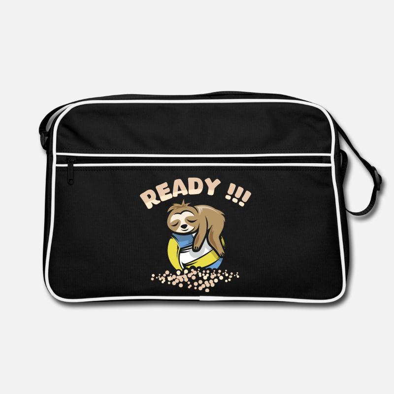 Volleyball Sloth Sayings Funny Comic Beachball Retro Bag