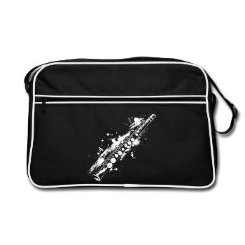 Flûte - Sac Retro - noir/blanc - Devant